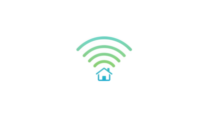 Wifi signal icon isolated on transparent background