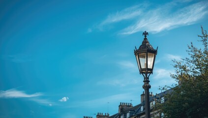 Obraz premium Retro shamrock-shaped streetlamp in Dublin serving as a cultural landmark, emphasizing classic urban design