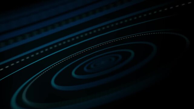 Animated abstract blue background with space