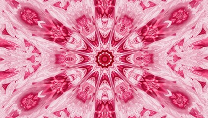 Colorful abstract floral design featuring a kaleidoscope pattern, used as a banner or fashion texture background