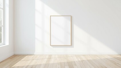 Simple mockup of a gallery poster serving as a background for layout testing and presentation