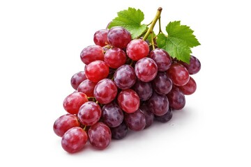 Fototapeta premium Bunch of ripe grapes displayed against a simple white background