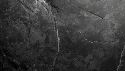 Detailed view of a rock surface featuring a black and white coloration and rugged texture, suitable as a backdrop for graphic design