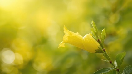 Bright yellow flowers of elder and trumpetbush creating a lively natural backdrop for outdoor garden scenes