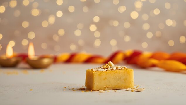 Banana Burfi cake, a flavorful Indian dessert crafted with ripe bananas for special events