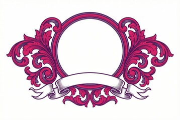 Heraldic Purple Frame for Branding