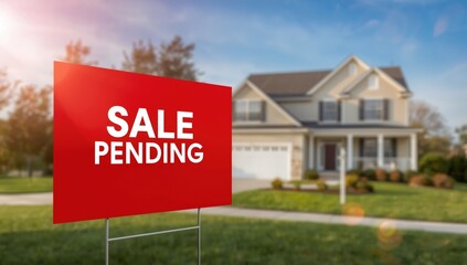 Property listing board showing pending sale, highlighting real estate market activity