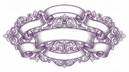 Decorative Victorian Ribbon Frame for Packaging