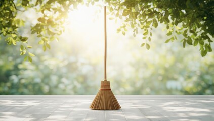 Indonesia cleaning tool with a broomstick highlighting traditional sweeping methods