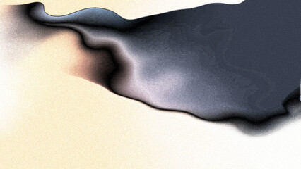 Abstract Black Smoke Wave on Beige Textured Background. Minimalist Gradient Flow, Dark Ink Spreading on Paper. Organic Fluid Art Texture with Soft Pastel Tones. Modern Abstract Mist and Ink Swirl Back