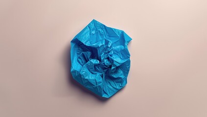 Blue paper with creases serving as a textured backdrop for layout and text placement, suitable for editorial use