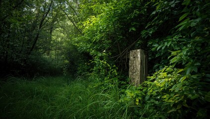 Vegetation-covered bridge pillar acting as a concealment spot, highlighting erosion and preservation concerns