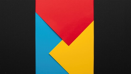 Fototapeta premium Colorful textured construction paper with overlapping layers, ideal for creating engaging UI backdrops