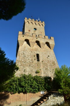Torre di Celano, the famous tower castle in Pineto, Abruzzo, Italy.