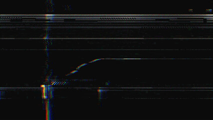 VHS Glitch Screen Effect. Abstract Technology Background
