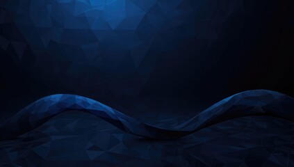 Low-polygon triangular abstract wave shape for a big data and metaverse themed digital interface, cyberspace background