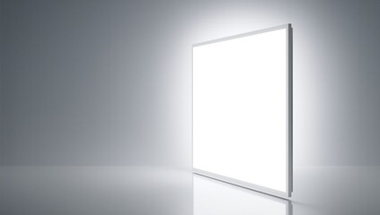 Detailed view of a white LED panel light serving as an editorial header background, focusing on energy-efficient illumination, World Energy Conservation Day