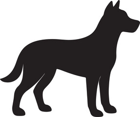 Obraz premium black dog vector