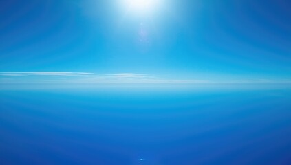 Obraz premium A vivid blue sky free of clouds, suitable as a backdrop for text or graphic elements, World Environment Day