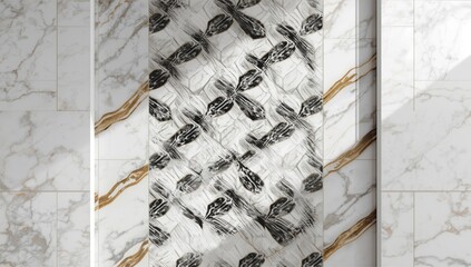 Marble wall tiles decoration, designed for diverse background applications such as linoleum or digital layouts, focusing on surface upkeep