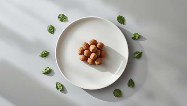 Close-up of Brazil nuts placed on a neutral gray background, highlighting nutritious food choices