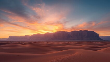 Scenic mountain scene during sunset, ideal for editorial header backgrounds, Earth Day