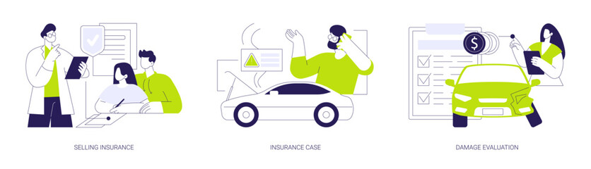 Insurance company isolated cartoon vector illustrations se