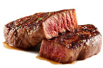 Perfectly cooked steak with a seared crust and juicy pink center