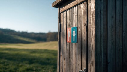 Public restroom with male, female, and disabled access signs, serving hygiene needs, World Sanitation Day