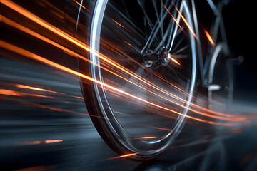 High-speed bicycle with dynamic motion effects showcasing speed and design