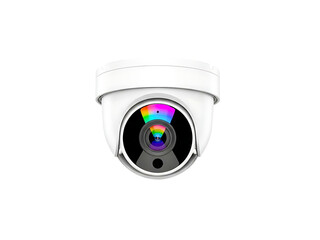 White Dome Security Camera Lens.