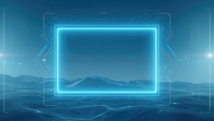 Rectangular digital frame featuring innovative border technology, suitable for UI backgrounds and modern displays