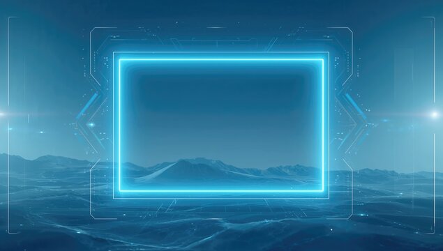 Rectangular digital frame featuring innovative border technology, suitable for UI backgrounds and modern displays - Powered by Adobe