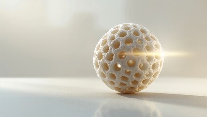 Detailed view of a porous bone graft substitute highlighting its scaffold properties for orthopedic applications