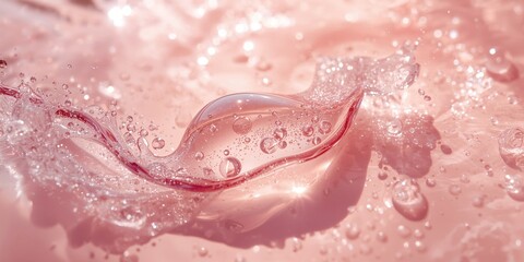 Obraz premium Hyaluronic acid gel used as a moisturizing agent in skincare routines, skin health