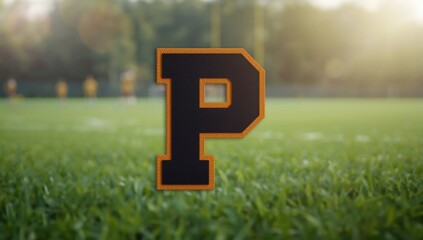 Image of a school sports emblem with black and orange design, used for uniforms and promotional materials, school identity