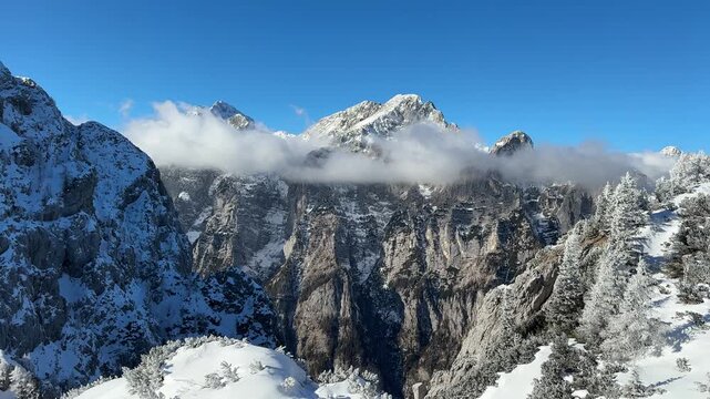 Triglav mountain in Slovenia in winter