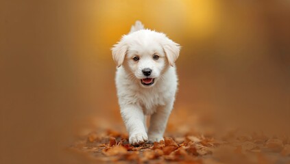 Young dog strolling across a grassy area, focusing on exercise and outdoor environment
