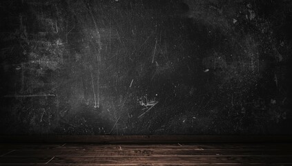Dark chalkboard surface with visible chalk marks serving as a background for writing or digital layout, emphasizing classroom environment, International Literacy Day