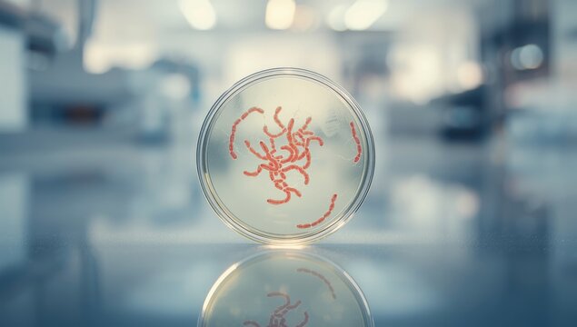 Curved Gram-negative bacteria in brackish water, highlighting marine microbial presence and health risks