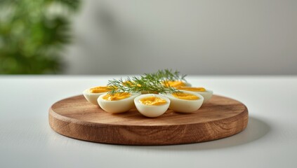 Cooked eggs placed on a white kitchen surface, emphasizing healthy eating and meal prep, National Nutrition Month
