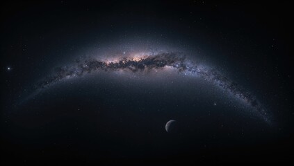 Galaxies and the Milky Way Nebula in space, astronomical imaging for research purposes