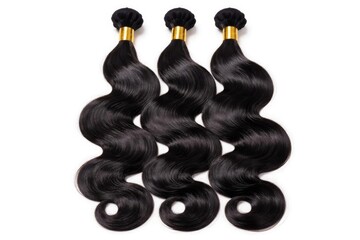 Black body wave hair extensions bundles with natural texture for beauty enhancement