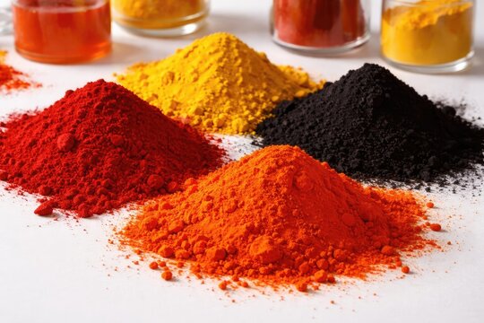 Iron oxide derived synthetic coloring agent for manufacturing