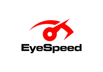simple eye speed logo vector design concept