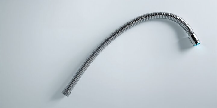 Flexible shower hose with smooth surface, used for water outlet connections