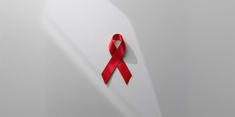Grey background with a red ribbon, used as a graphical element for banners or promotional materials, focusing on color emphasis