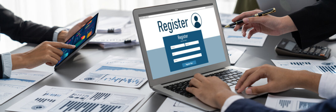 Online registration form for brisk form filling on the internet website