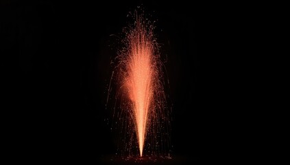 Backlit fountain sculpture with illuminated water streams, ideal for artistic display backgrounds