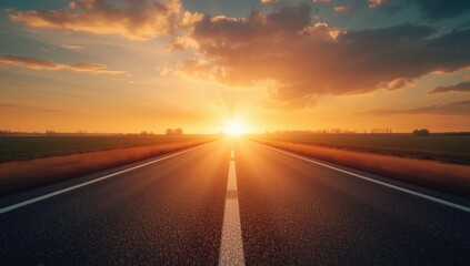 Road surface with inspiring message, encouraging progress and forward movement, ideal for journey or success stories